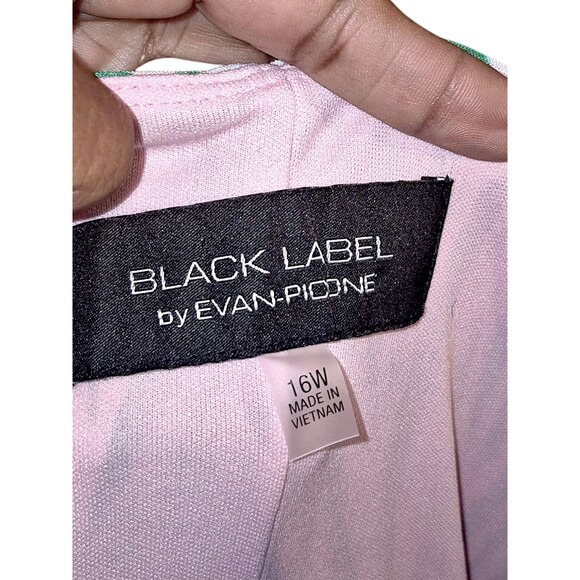 BLACK LABEL EVAN PICONE Women's Old Money Green & Black Zebra Print Dress- 16W - Picture 2 of 7